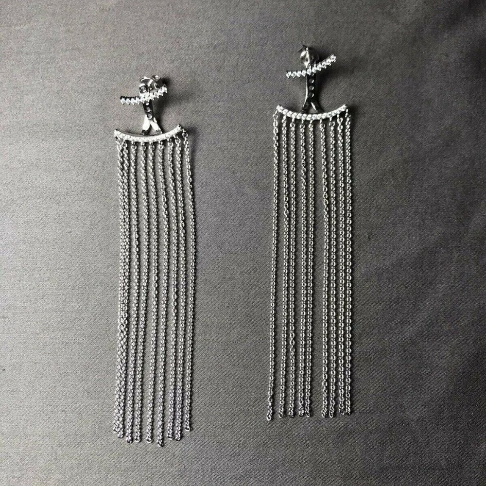 Chandelier earrings Chain earrings Dangle earrings Statement earrings 925 silver